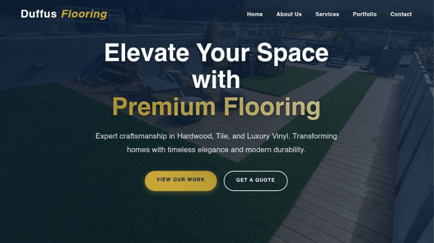Preview of the Duffus Flooring website